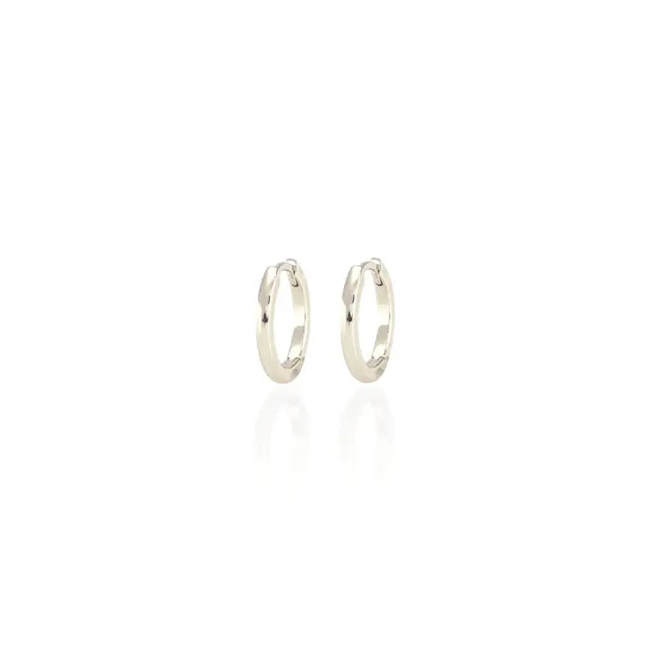 Kris Nations – Classic 12mm Hinged Huggie Hoop in Sterling Silver