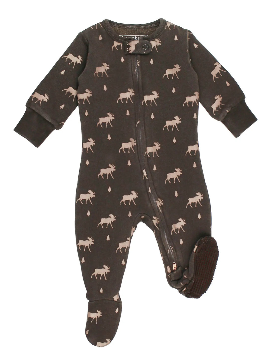 L'ovedbaby-Bark Moose Organic Cozy Zip Footie