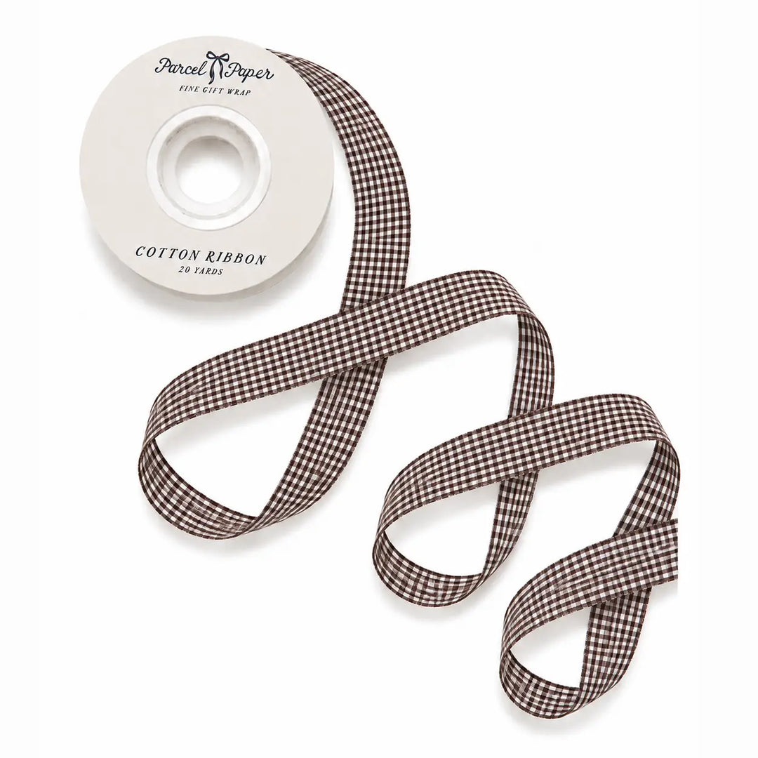 Parcel Paper - Harvest Wide Gingham Ribbon