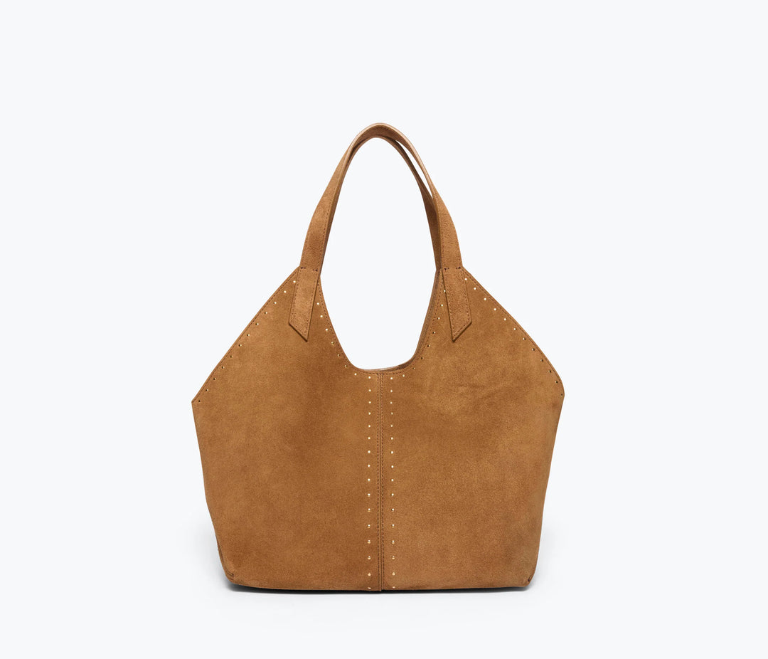 Freda Salvador - Abigail Bag in Saddle Suede with Studs