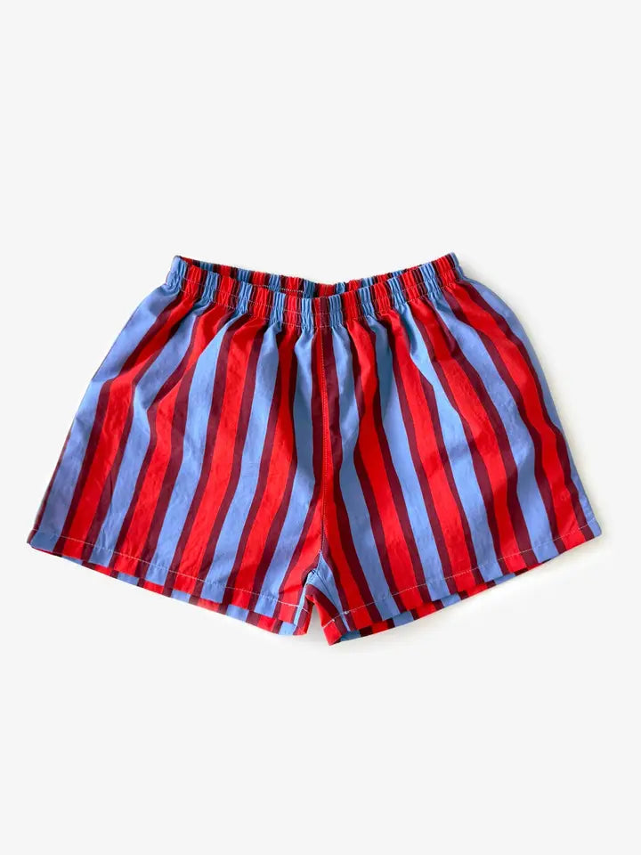 Lewis – Trail Shorts in Multi Stripe Candy Apple