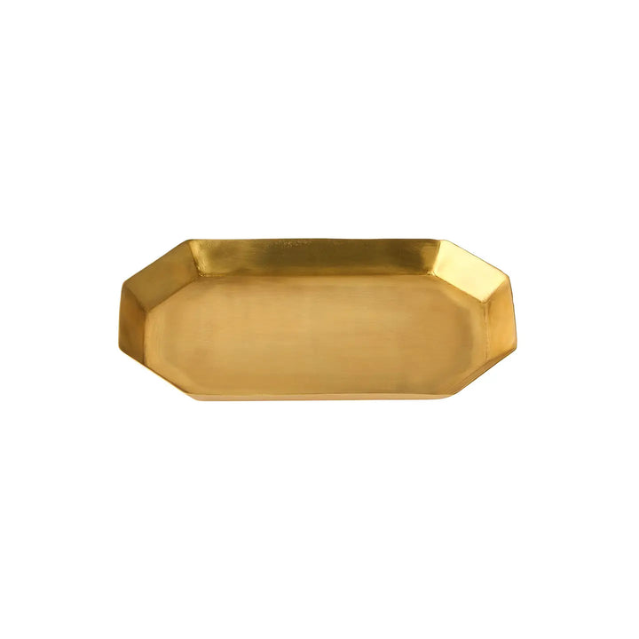 Brass Long Octagon Dish-Medium