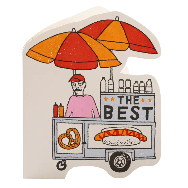 Archivist Gallery - Pretzel Cart Cut-Out Greeting Card