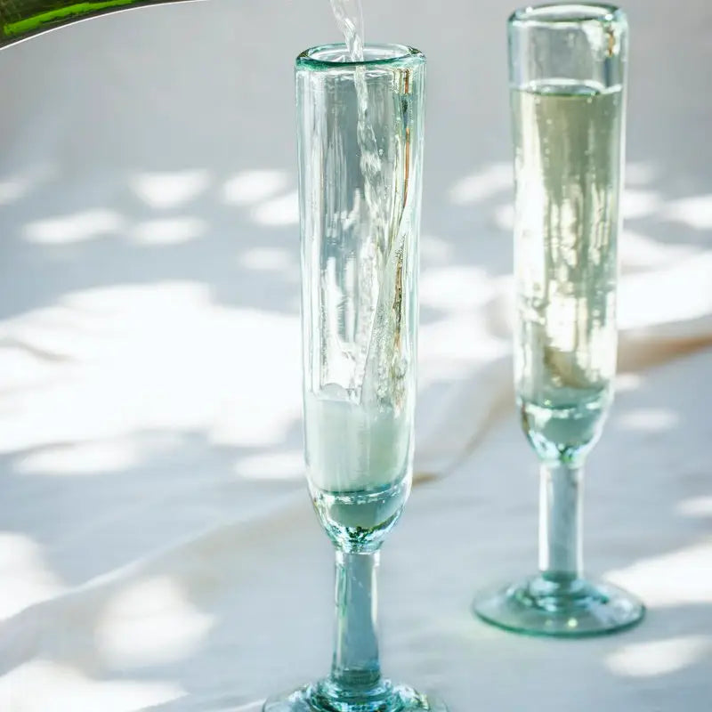 Magda Made - Artisan Recycled Glass Champagne Flute