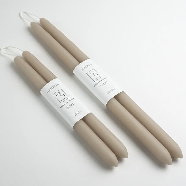 Mo&Co Home - Dipped Beeswax Candles in Clay