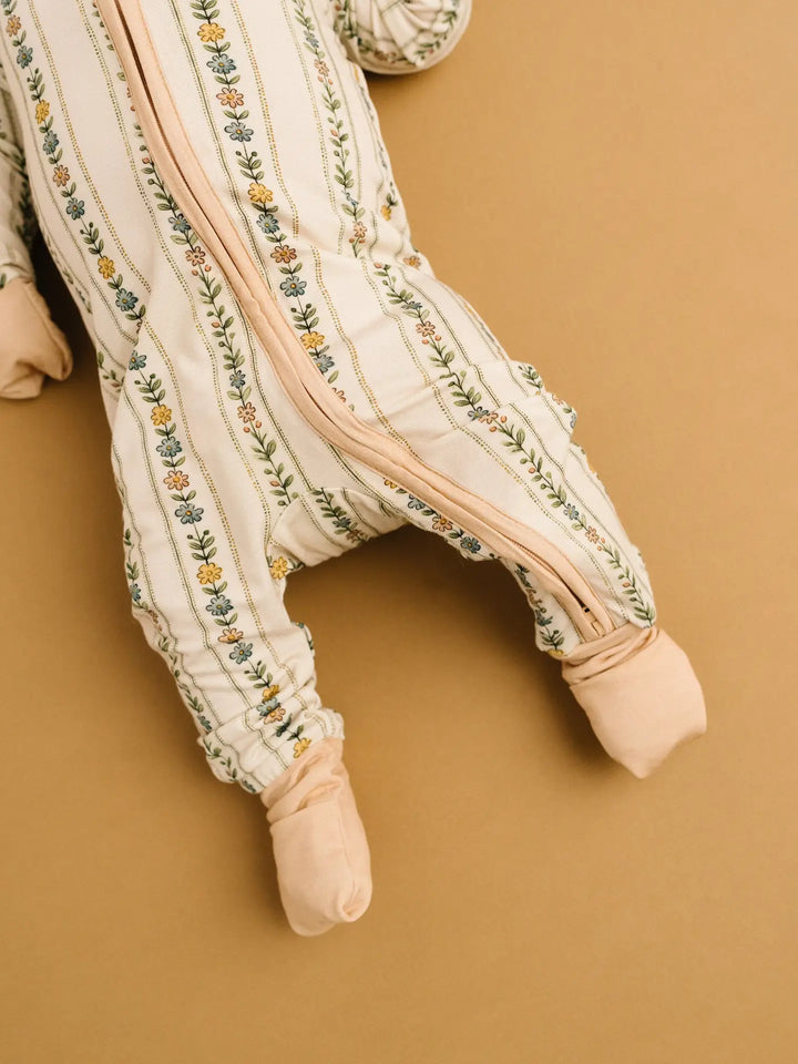 Little One Shop – Bamboo Sleeper in Dainty Daisy Stripe