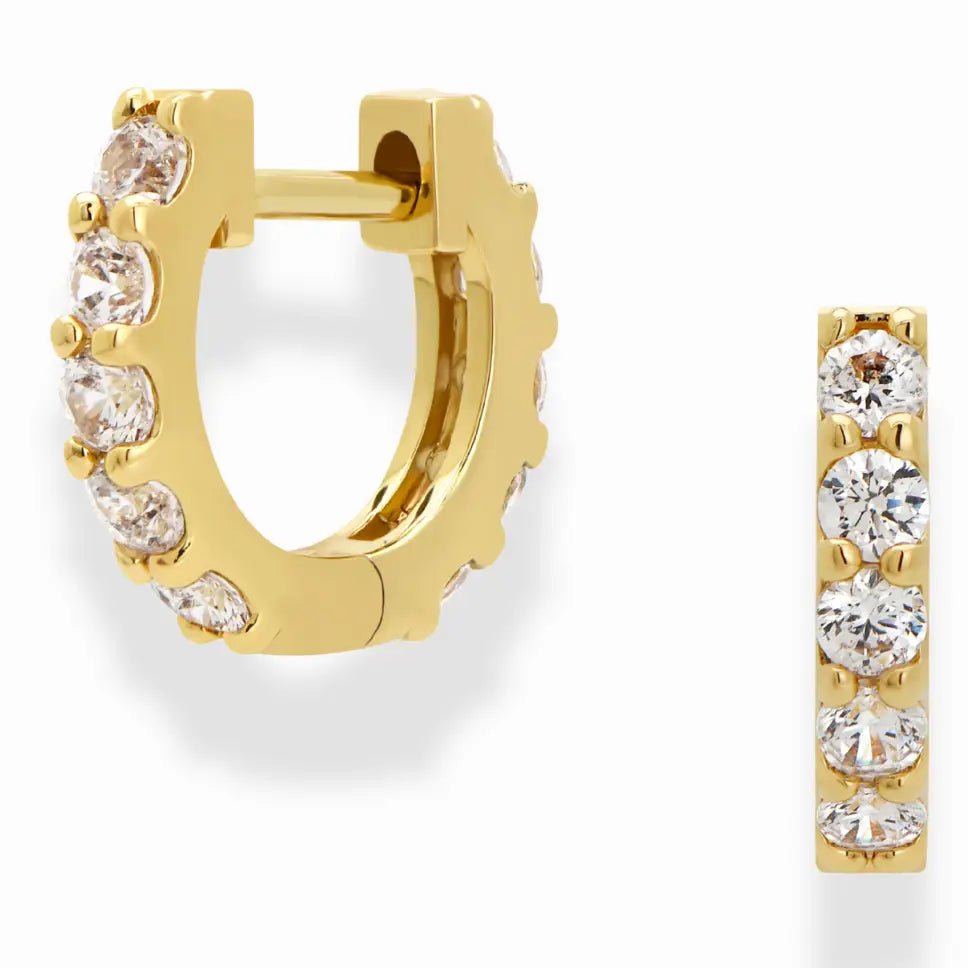 Mod + Jo - Harlow Reversible Birthstone Huggies in April Diamonds
