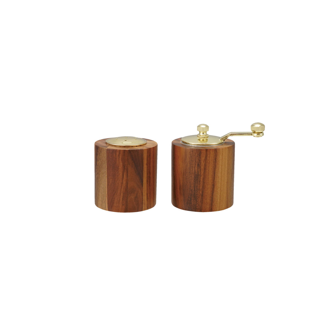 Acacia Wood Salt Shaker and Pepper Mill Set