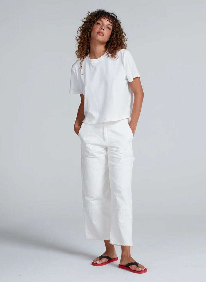 ASKK NY – Cropped Carpenter Pant in Ivory