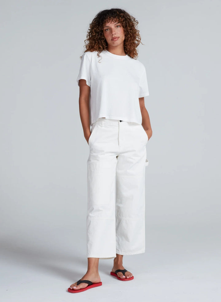 ASKK NY – Cropped Carpenter Pant in Ivory
