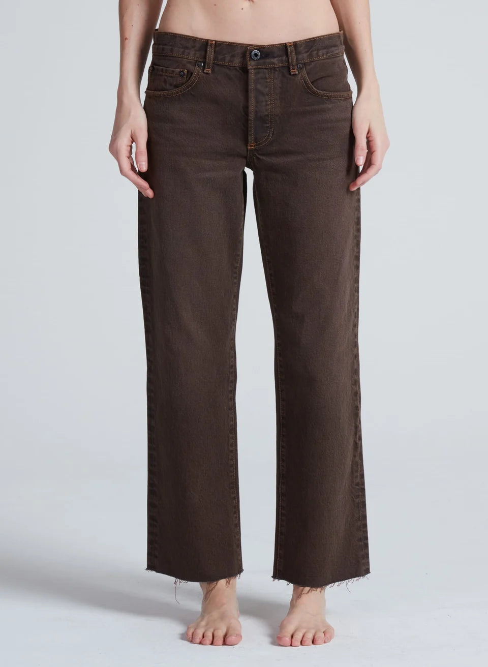 ASKK NY – Low Rise Straight in Distressed Brown