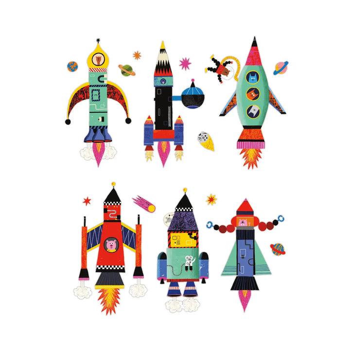 Rocket Ship Magnetic Build-It Set