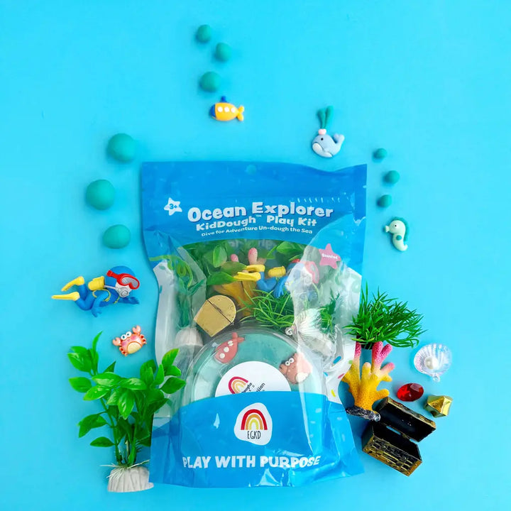 Earth Grown KidDoughs - Kid Dough Play Kit in Ocean Explorer