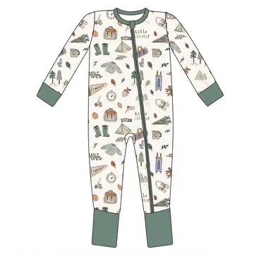 Bird and Bean – Bamboo Zip Sleeper in Little Explorer
