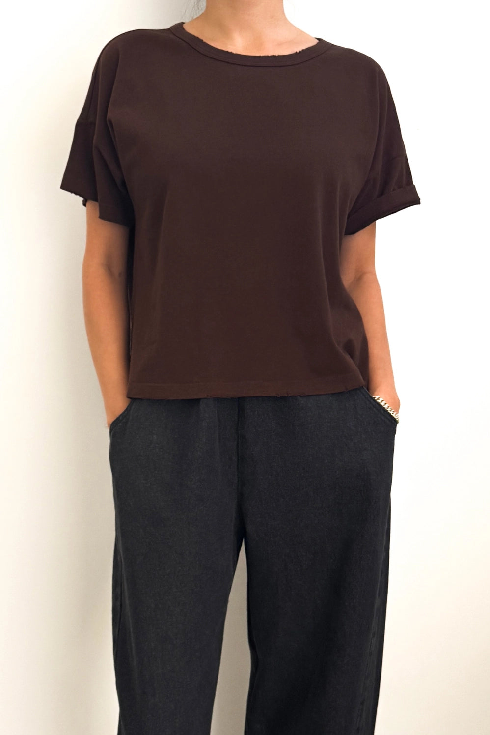 Le Bon Shoppe - Fille Tee in Dark Cacao
