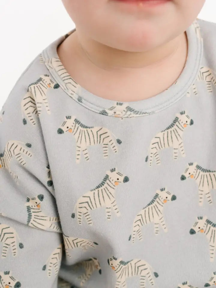 Little One Shop – Slouchy Set in Zebra Friends