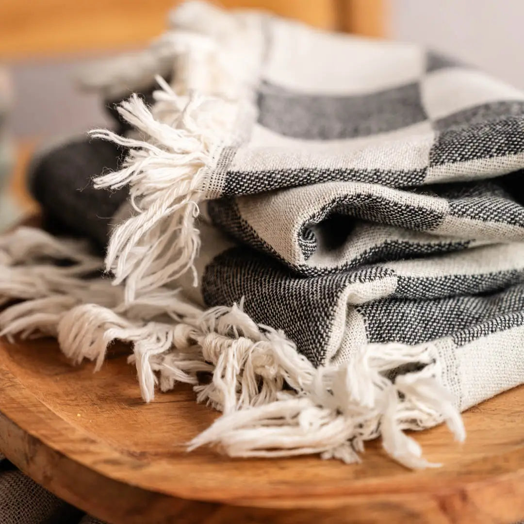 Olive & Loom –– Tomato Hand Stitched Kitchen Towel Set