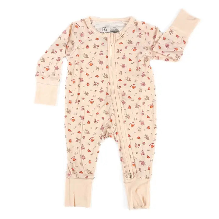 Mady & Max - Bamboo Zip Sleeper in Love Bug