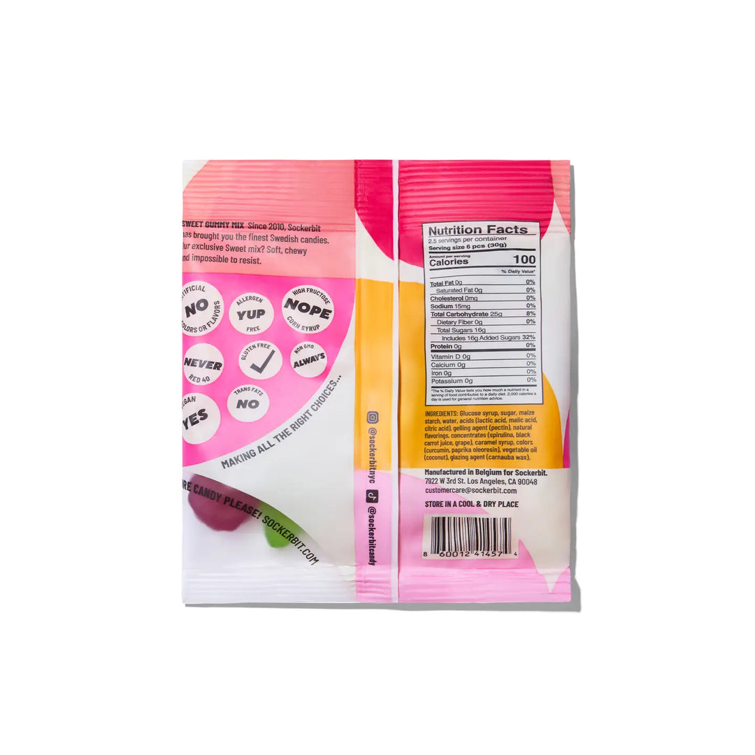 Sockerbit – Sweet Gummy Mix 2.8 oz Bag