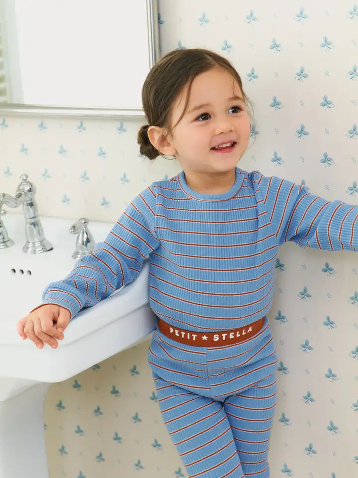 Petit Stella - Pajama Set in Blue Cocoa Nights