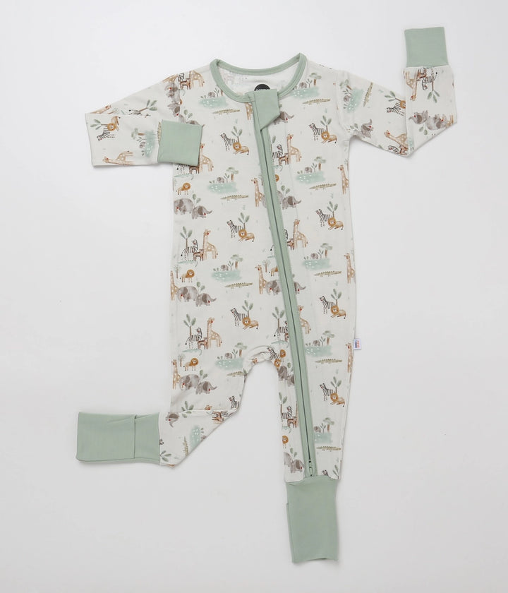 Bird and Bean – Bamboo Zip Sleeper in Soft Savannah
