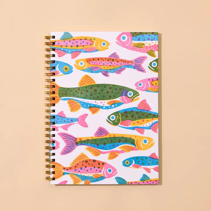 And Here We Are - Rainbow Trout Spiral Notebook