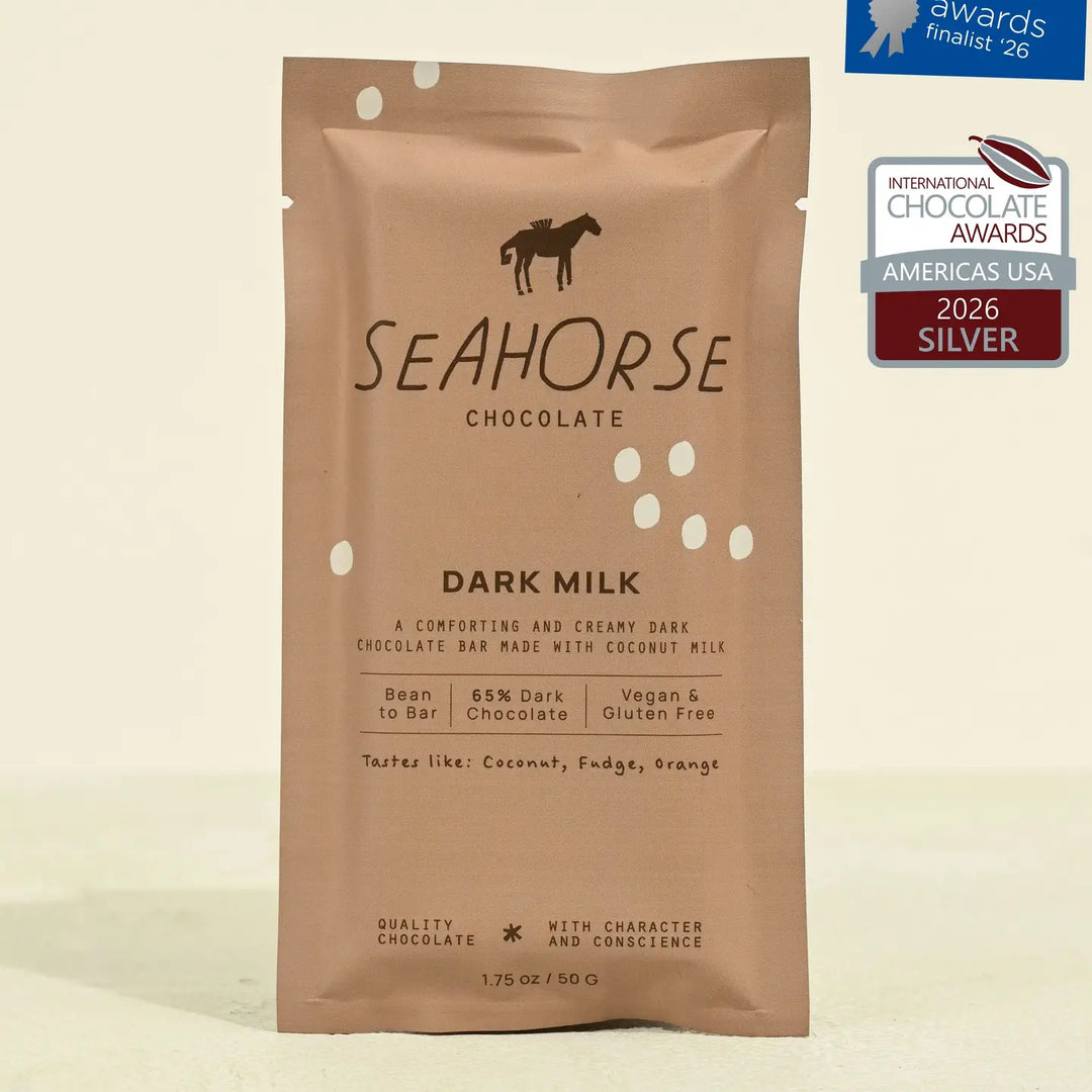Seahorse Chocolate - Dark Milk 65% with Coconut Milk Vegan Chocolate Bar