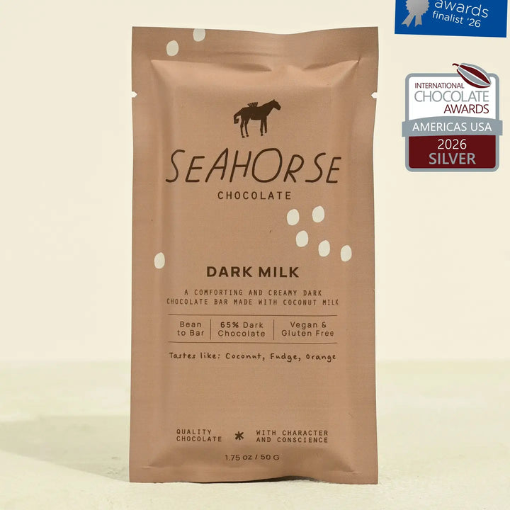 Seahorse Chocolate - Dark Milk 65% with Coconut Milk Vegan Chocolate Bar