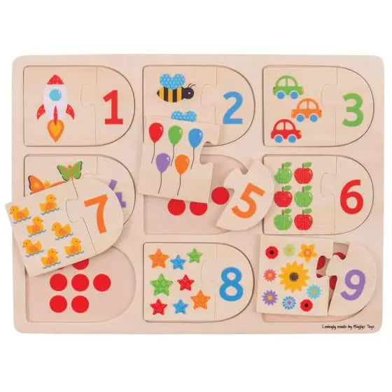 Picture and Number Matching Puzzle