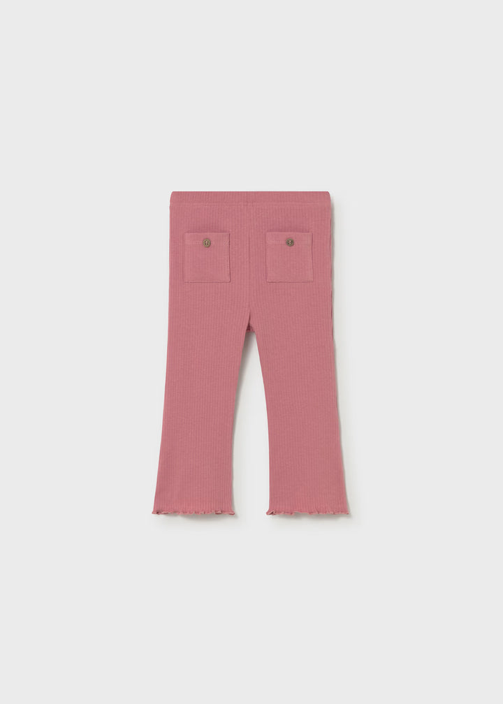 Mayoral – Ribbed Flare Legging in Blush