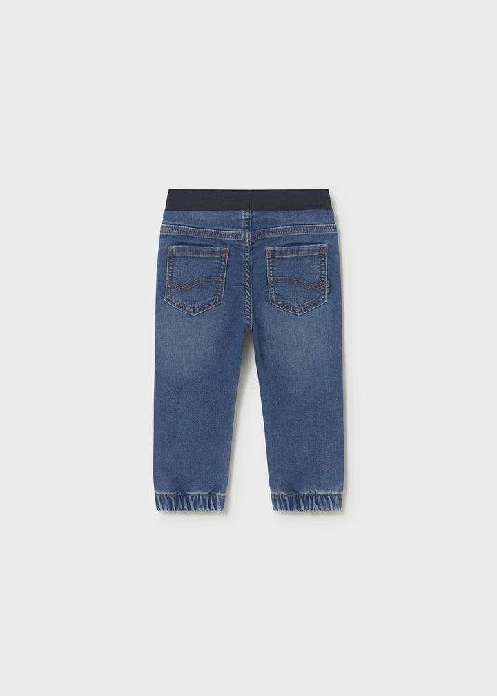 Mayoral – Soft Denim Jogger Pants in Medium Wash