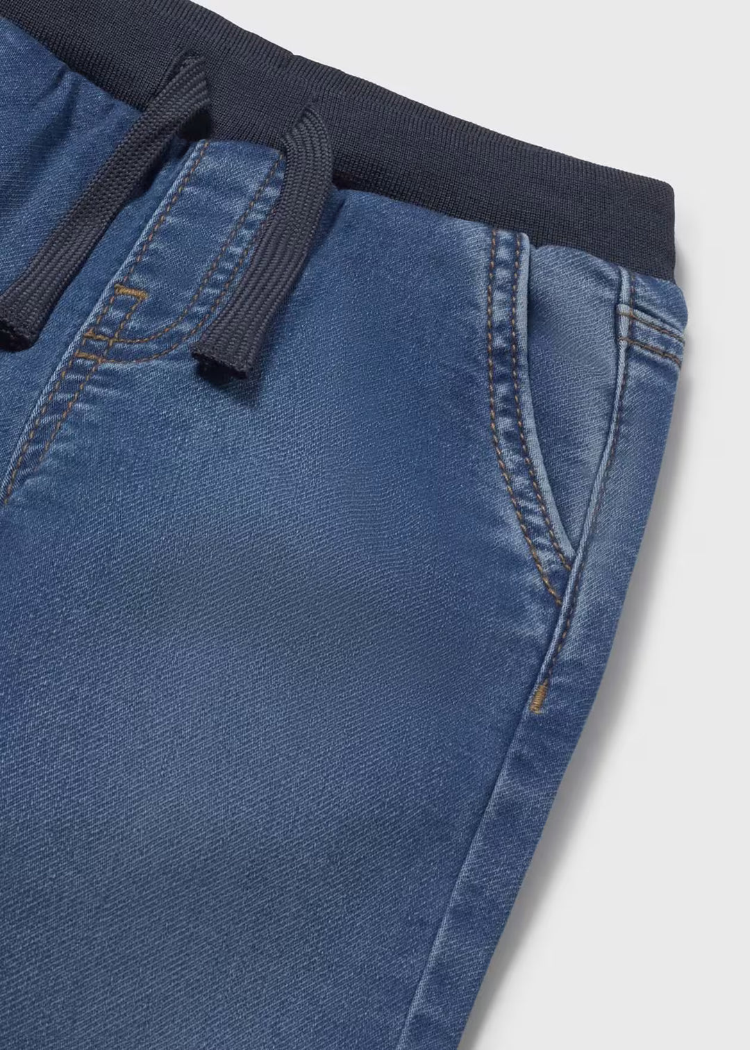 Mayoral – Soft Denim Jogger Pants in Medium Wash