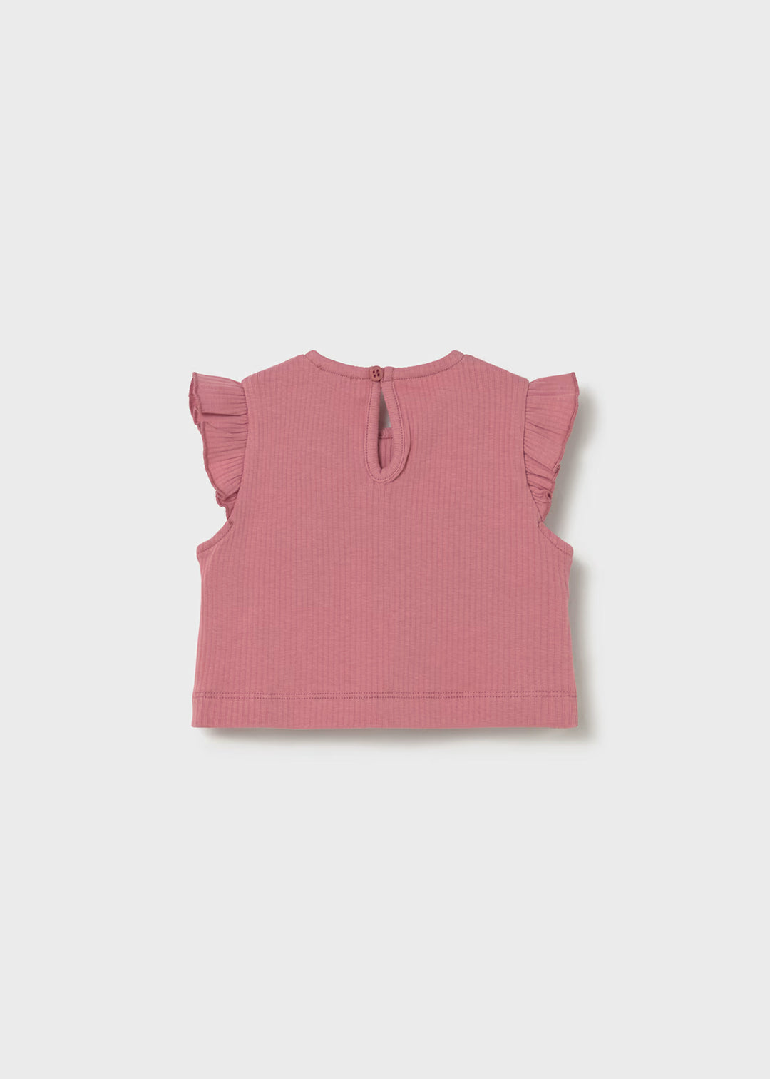 Mayoral – Ribbed Knit Bow Top in Blush
