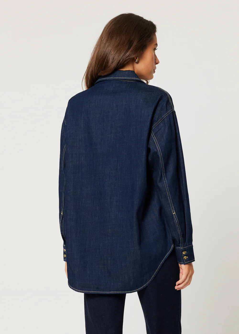 Rollas – Classic Denim Shirt in Rinse