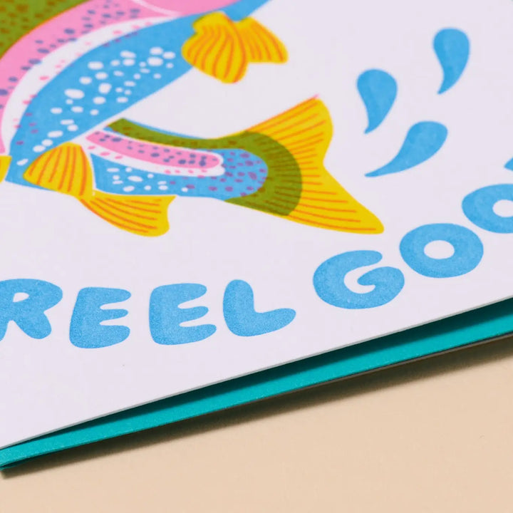 And Here We Are - Reel Good Trout Birthday Card