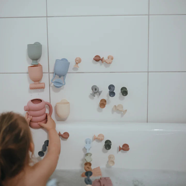Mushie - Pour & Play Silicone Bath Toys