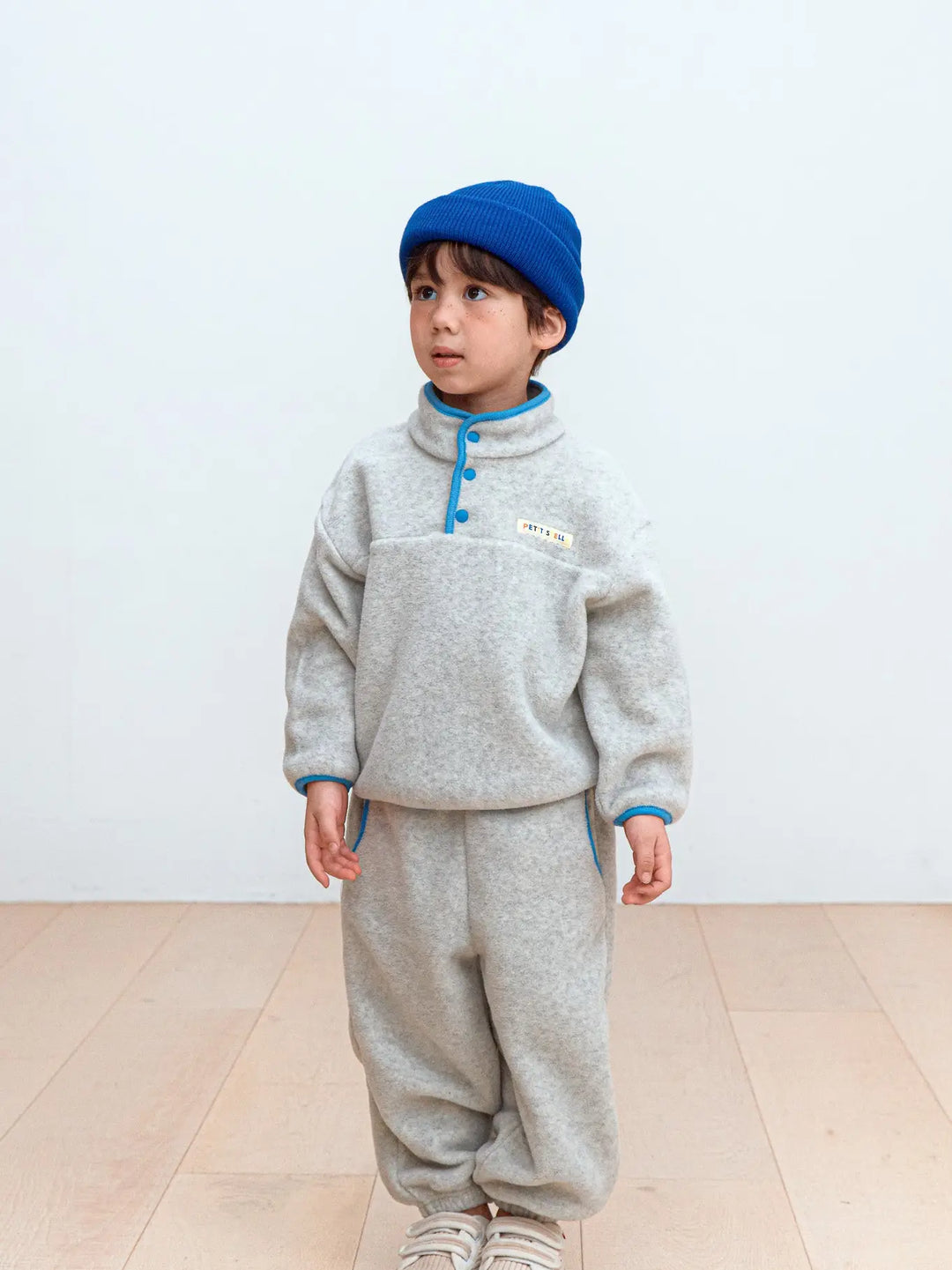 Petit Stella - Fleece Play Set in Grey / Cobalt