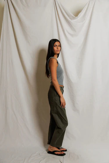 Perfect White Tee - Blondie Tank in Dark Heather Grey