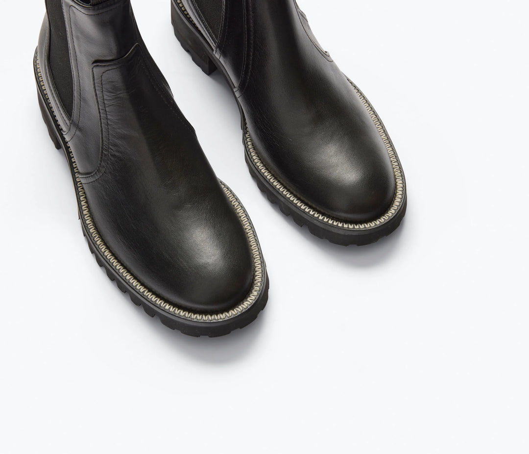 Freda Salvador – Bonnie Boot in Black Water Resistant Calf
