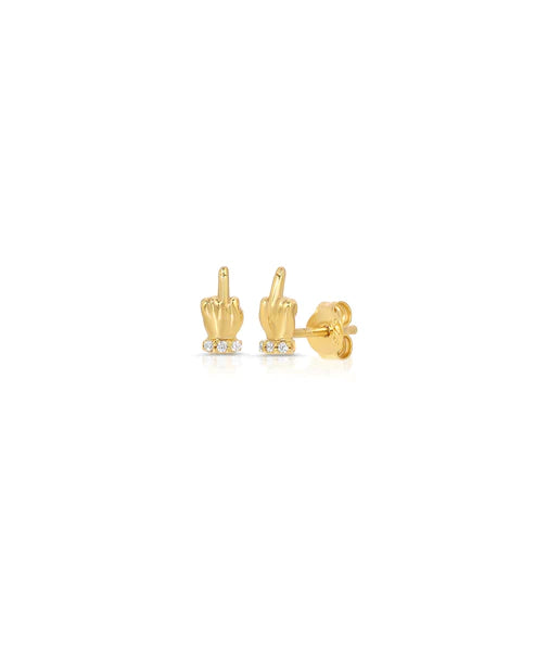 Jurate – Boy Bye Middle Finger Studs