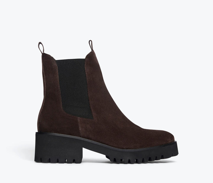 Freda Salvador – Brooke Chelsea Ankle Boot in Water Resistant Espresso Suede