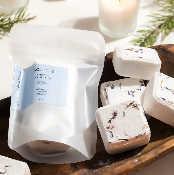 Wildflower Rituals - Botanical Shower Steamers in Cypress Frankincense