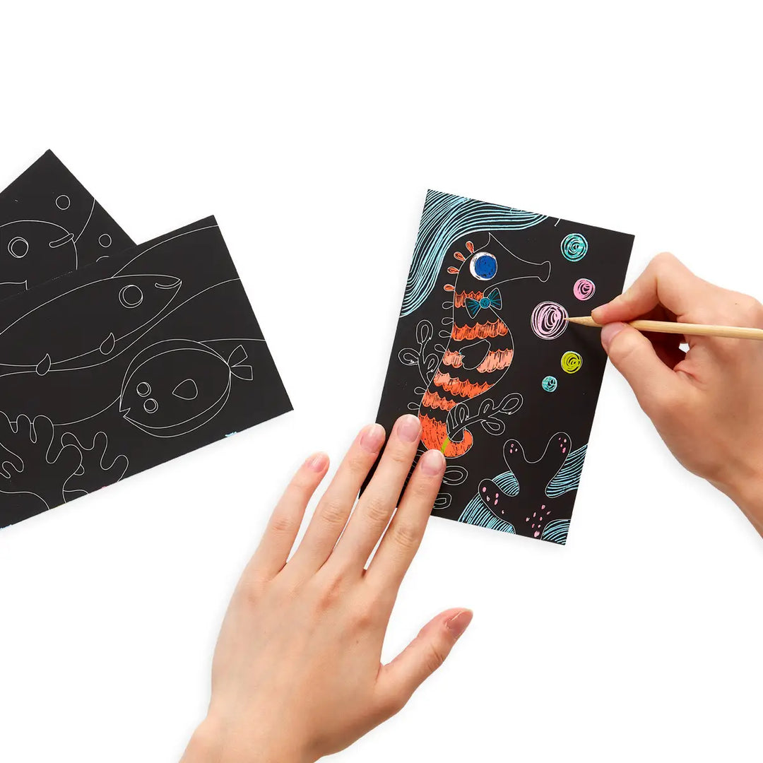 Ooly – Scratch & Scribble Art Mini Kit: Friendly Fish
