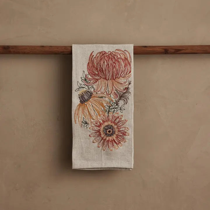 Coral & Tusk – Autumn Mums Tea Towel