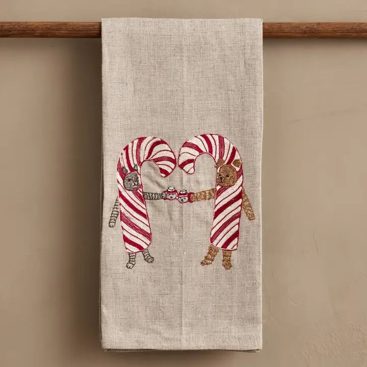 Coral & Tusk - Candy Cane Cheers Tea Towel