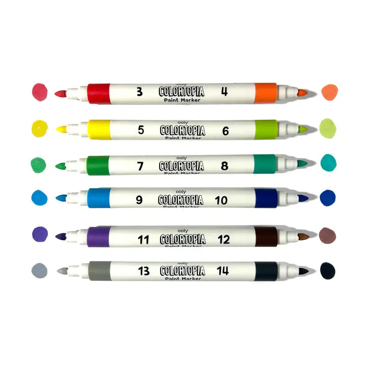 Ooly - Colortopia Color By Number Paint and Marker Kit