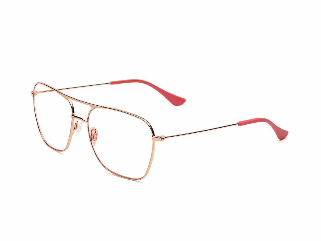 Caddis – Hooper Reading/Bluelight Glasses in Polished Rose Gold