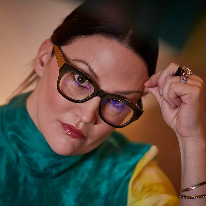 Caddis – Miklos Blue Light + Reading Glasses in Frog Blender