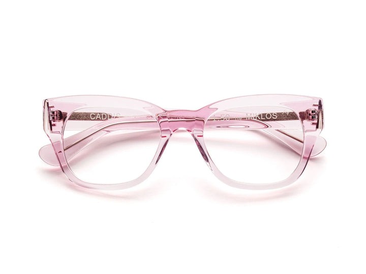 Caddis – Miklos Reading/Bluelight Glasses in Clear Pink