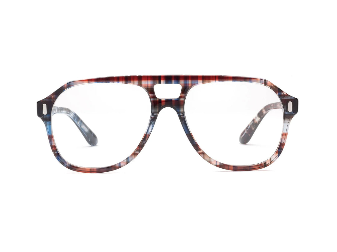 Caddis – Root Cause Analysis Reading/ Blue Light Glasses in Madras Patchwork